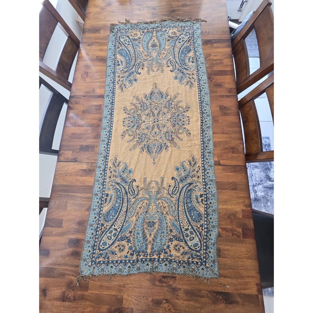 PASHMINA VINTAGE Pashmina Silk Shawl Wrap Scarf Green 64×27 sku 64